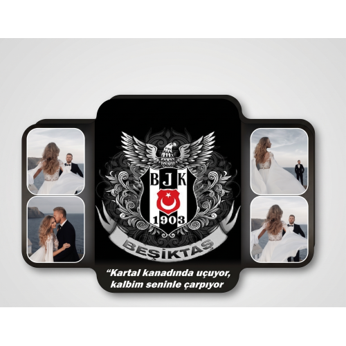Beşiktaş Temalı Çiftlere Özel Anı Tablosu