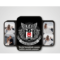 Beşiktaş Temalı Çiftlere Özel Anı Tablosu