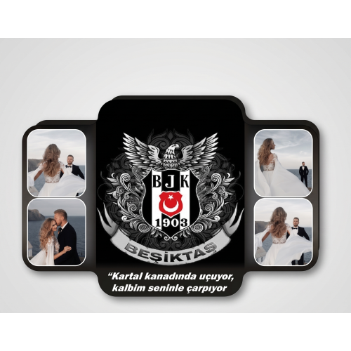 Beşiktaş Temalı Çiftlere Özel Anı Tablosu Beşiktaş Temalı Çiftlere Özel Anı Tablosu