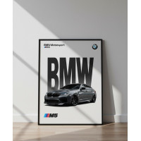 BMW M5 Kanvas Tablo