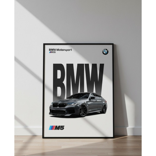 BMW M5 Kanvas Tablo